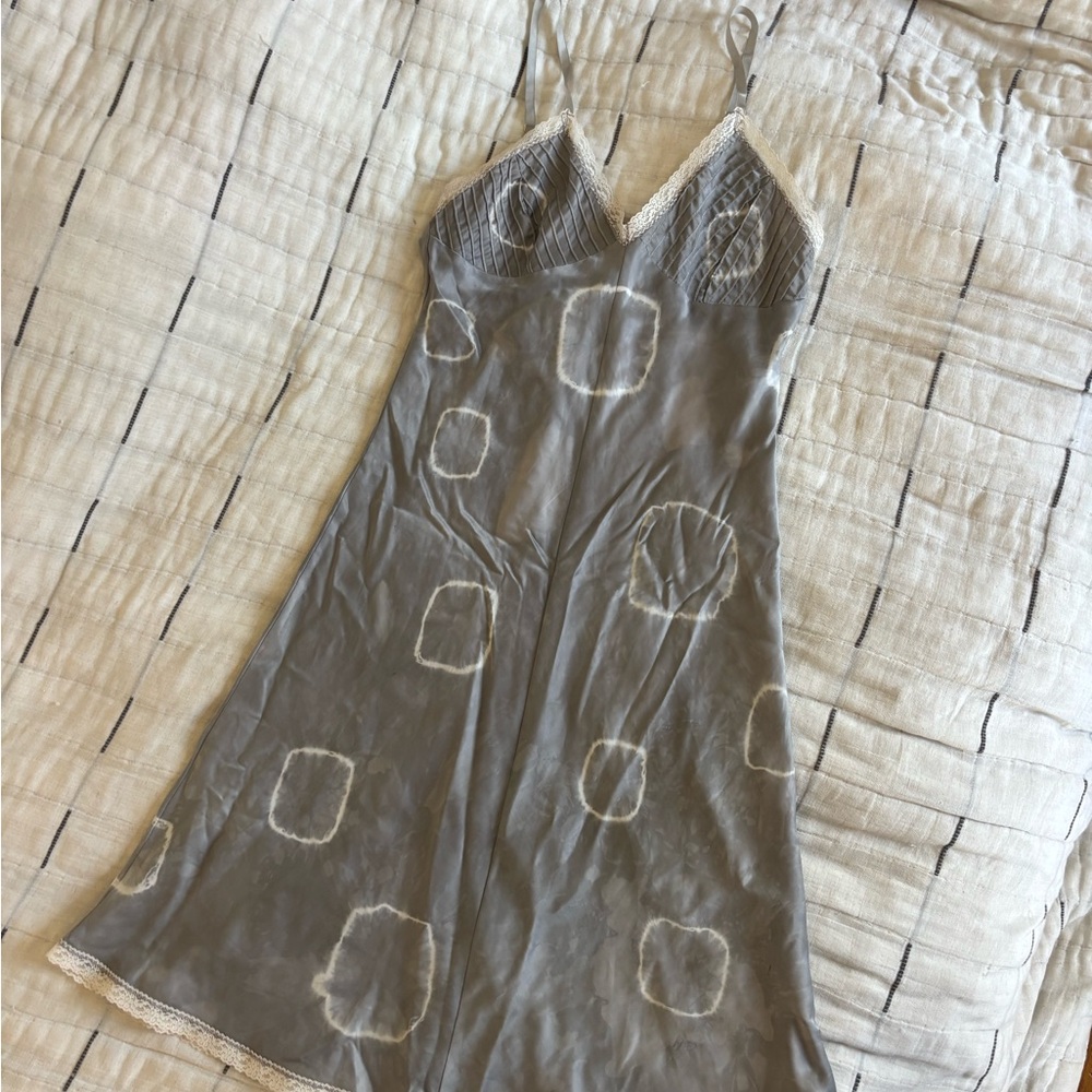 Fortuna Gray Dyed Slip Dress